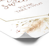 Poster Boho Floral Fête des mariées Love Is Sweet Sign (Coin)