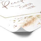 Poster Boho Floral Fête des mariées Recette Cartes Signal (Coin)