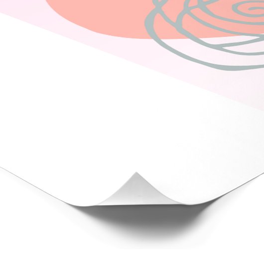 Poster Boho floral flottant (Coin)