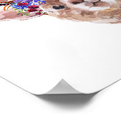 Poster Boho Floral Lama Alpaca Garderie Enfant (Coin)