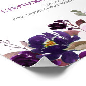 Poster Boho Floral Lavender Violet signe Mariage / affich (Coin)