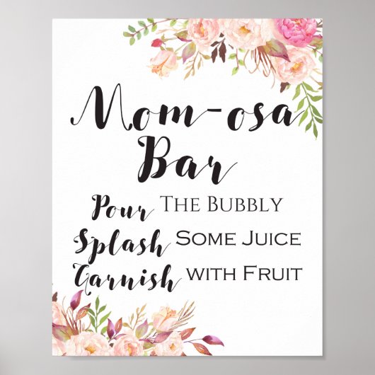 Poster Boho floral MOM-osa bar Signal (Devant)