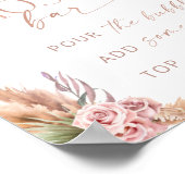 Poster Boho Floral Pampas Rose Gold Mimosa Bar (Coin)