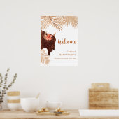 Poster Boho Floral Saint-Vache Baby shower Bienvenue (Cuisine)