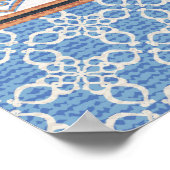 Poster Boho Floral Stripes : Ethnic Seamless Collection (Coin)