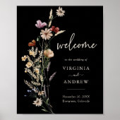 Poster Boho Floral Welcome Wedding (Devant)
