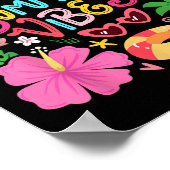 Poster Boho Flower Hello Vibes été Funny Beach Life Me (Coin)