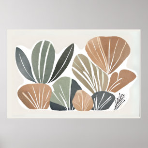 Poster Boho Flower Leaf style d'art botanique Simple Mode