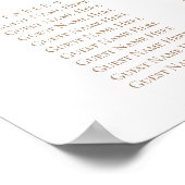 Poster boho flowers wedding seating chart (Coin)