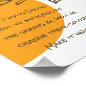 Poster Boho Forme Simple Lineart Flower Calm Quote (Coin)