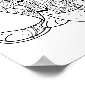 Poster Boho Fox Doodle 2 (Coin)