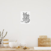 Poster Boho Fox Doodle 2 (Cuisine)