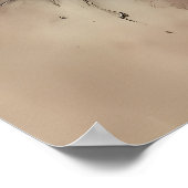 Poster Boho Frog Under Umbrella With Fall Flowers Print (Coin)