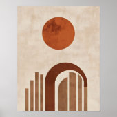 Poster Boho Geometric Arch Minimal Terracotta Abstract (Devant)