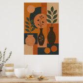 Poster Boho Geometric Wall Art – Abstract Minimalist Post (Cuisine)