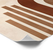 Poster Boho Géométrique Arche Minimal Terracotta Abstrait (Coin)