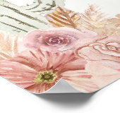 Poster Boho Girls First Rodeo Cowgirl Birthday Welcome (Coin)