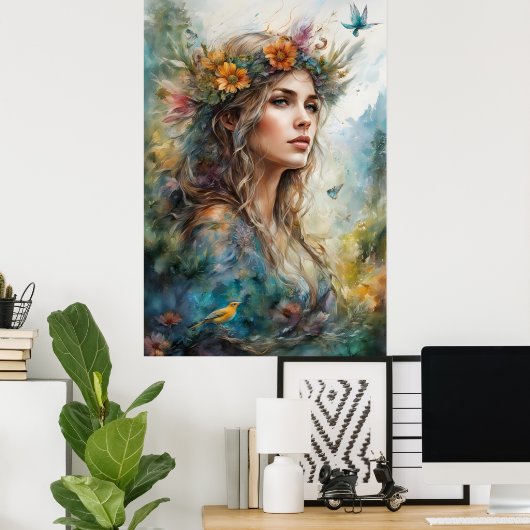 Poster Boho Glamour Femme (Bureau à domicile)