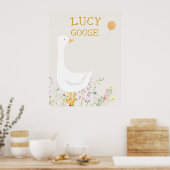 Poster Boho Goose Duck Baby shower floral (Cuisine)