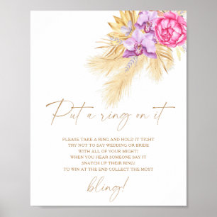 Poster Boho grass - printemps mettre une bague sur le jeu