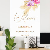 Poster Boho grass - signe de bienvenue de la douche nupti (Bureau à domicile)