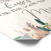 Poster Boho Green Eucalyptus Pampas Guise Baisers Jeu (Coin)