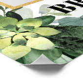 Poster Boho greenery succulent bridal shower photo prop (Coin)