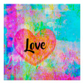 Poster Boho Heart Love (Devant)