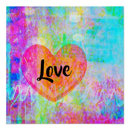 Poster Boho Heart Love (Devant)