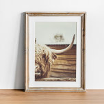 Poster Boho Highland Cow Wall Art<br><div class="desc">Boho Highland Cow Wall Art est une grande décoration de boho neutre ou de ferme.</div>