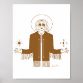 Poster Boho Hippie Rust Wall Art (Devant)