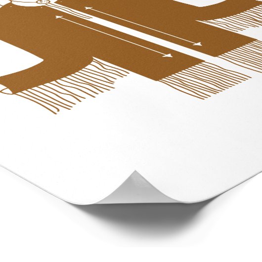 Poster Boho Hippie Rust Wall Art (Coin)