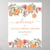 Poster Boho Hiver Séché Citrus Floral Bridal bienvenue (Devant)
