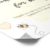 Poster Boho Honey Bee Baby shower Livres Pour Baby (Coin)