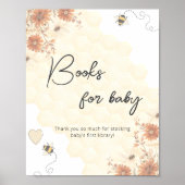 Poster Boho Honey Bee Baby shower Livres Pour Baby (Devant)
