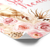 Poster Boho Ice Cream aquarelle Sweet Traitements signe (Coin)