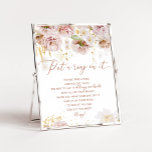 Poster Boho jardin fleuri ne pas dire mariée douche nupti<br><div class="desc">Boho jardin fleuri ne dites pas marié poster douche nuptiale. Boho floral "mettre une bague dessus" jeu de douche nuptiale. Éléments correspondants disponibles.</div>