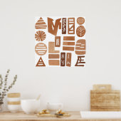 Poster Boho jungle Feuilles Art botanique Simple Moderne (Cuisine)