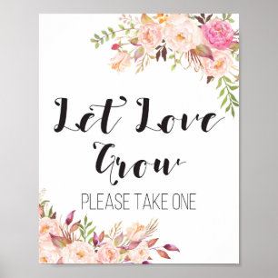 Poster Boho Laisser l'amour grandir prendre un plaisir Si