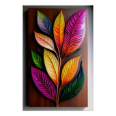Poster Boho Leaf Art : Décor Abstrait (Devant)