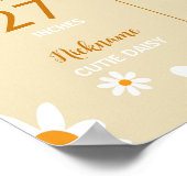 Poster Boho Light Daisy 1er Anniversaire de fête Jalon (Coin)