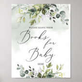 Poster Boho livre vert tendance pour bébé signe (Devant)