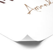 Poster Boho Love brasse Fête des mariées florale Brunch (Coin)