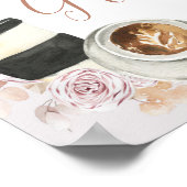 Poster Boho Love is Sweet Fête des mariées Cartes & Cadea (Coin)