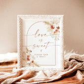 Poster Boho Love is Sweet Shoot Dessert Sign