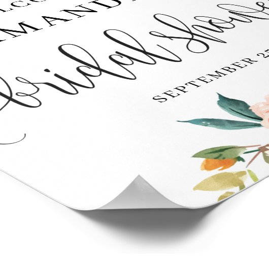 Poster Boho Marigold automne fleuri signe d'accueil (Coin)