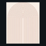 Poster Boho milieu du siècle moderne Vintage ligne Rainbo<br><div class="desc">Boho Mid Century Vintage Line Rainbow Arche 5</div>