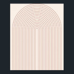 Poster Boho milieu du siècle moderne Vintage ligne Rainbo<br><div class="desc">Boho Mid Century Vintage Line Rainbow Arche 5</div>