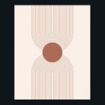 Poster Boho milieu du siècle moderne Vintage ligne Rainbo<br><div class="desc">Boho Mid Century Vintage Line Double Arc arc-en-ciel 2</div>