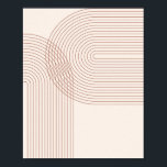 Poster Boho milieu du siècle moderne Vintage ligne Rainbo<br><div class="desc">Boho Mid Century Vintage Line Double Arc Arc Arc Arc Arc Arc Arc 4</div>